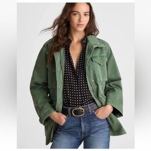 Madewell Olive Green Oversized Field Jacket S NWT